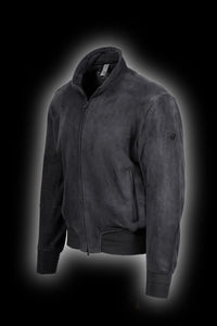 Craig Bomber lederjacke von matchless London color deep grey 