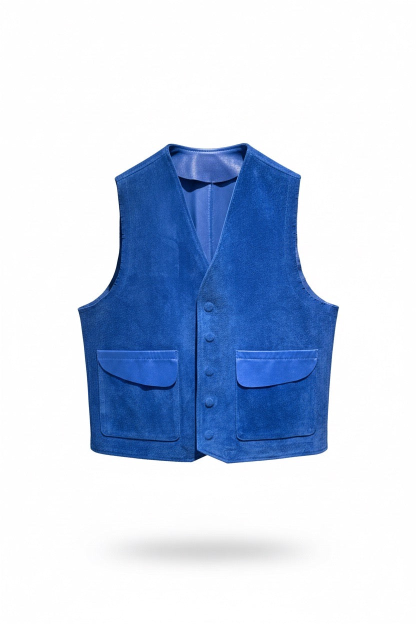 Route 66 Weste für Herren, Royalblau