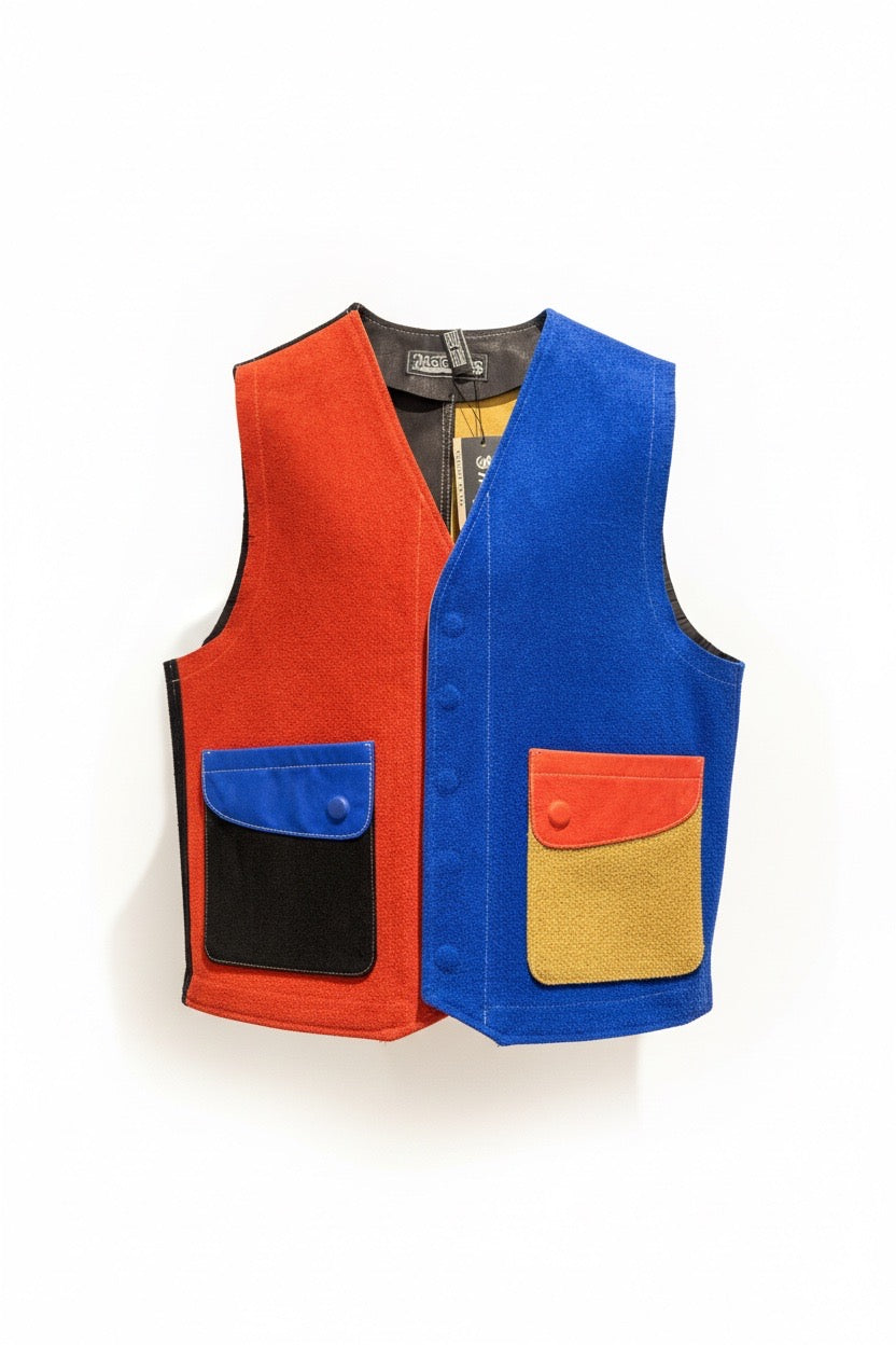 BASIC LEATHER WAISTCOAT MAN Multicolor