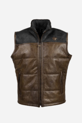 NEW MANX LEATHER WAISTCOAT MAN - Matchless London