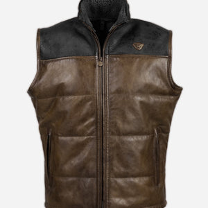 NEW MANX LEATHER WAISTCOAT MAN - Matchless London